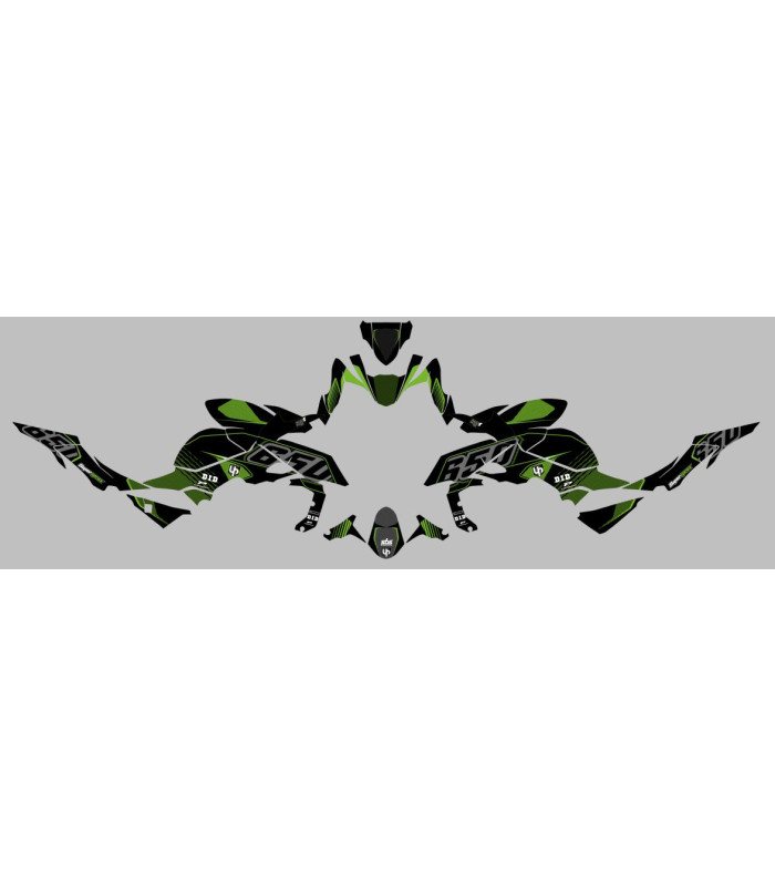Kit Deco UP Maximize Negro-Verde Kawasaki Z650