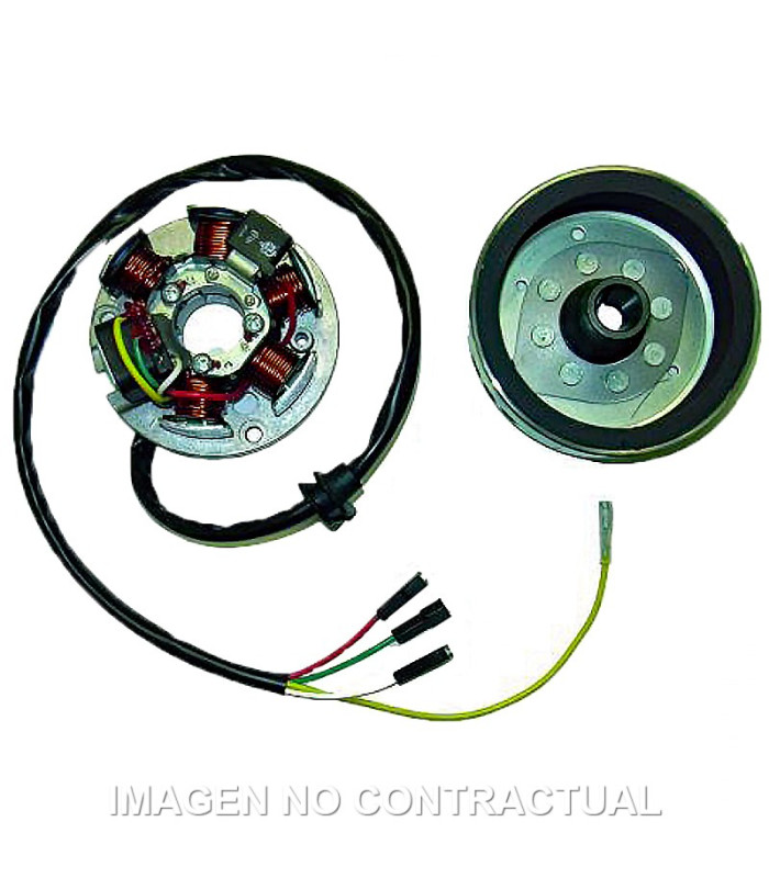 Volante Magnético 6 Polos 12V 100W (Motor Minarelli 50 AM345/AM6 Sin Arranque Eléctrico)