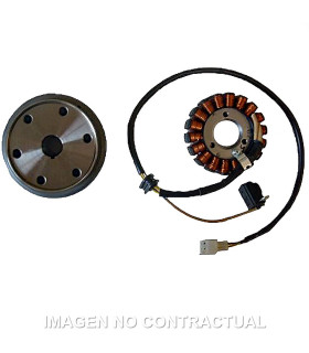 Volante Magnético 18 Polos Trifase 12V 220W (Motor Aprilia Carburador 4T)